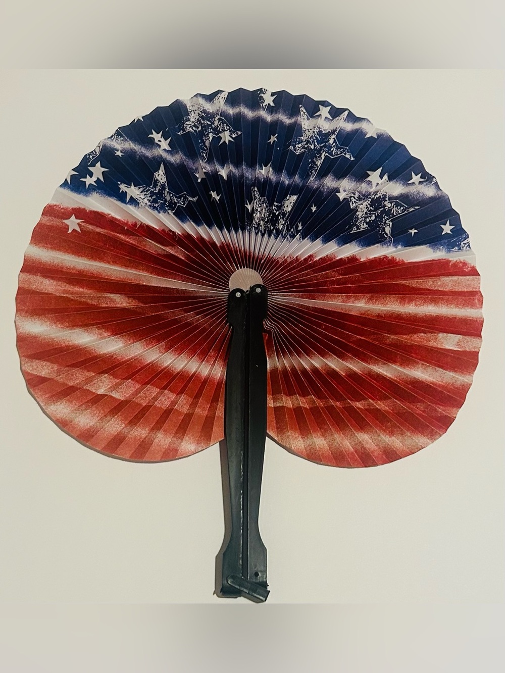 New 3 Patriotic Foldable Fans Hand Held 9” x 10” Three Designs July 4